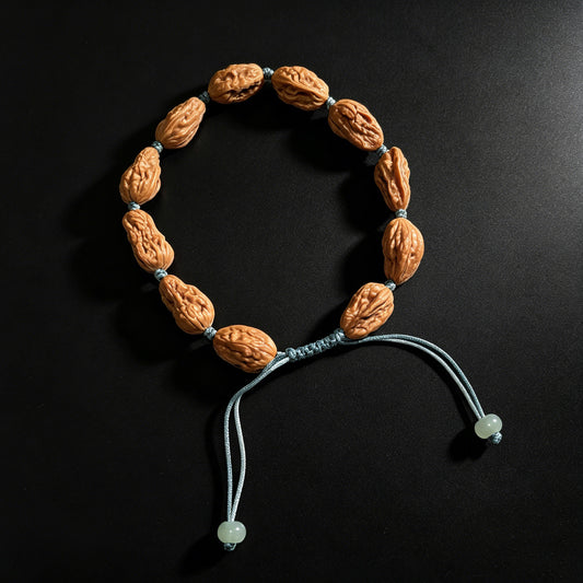 The Exquisite "Sunflower Seed" Guazi Pod Artisan Prayer Bracelet | 11-Bead Single Strand | GZSC-401E