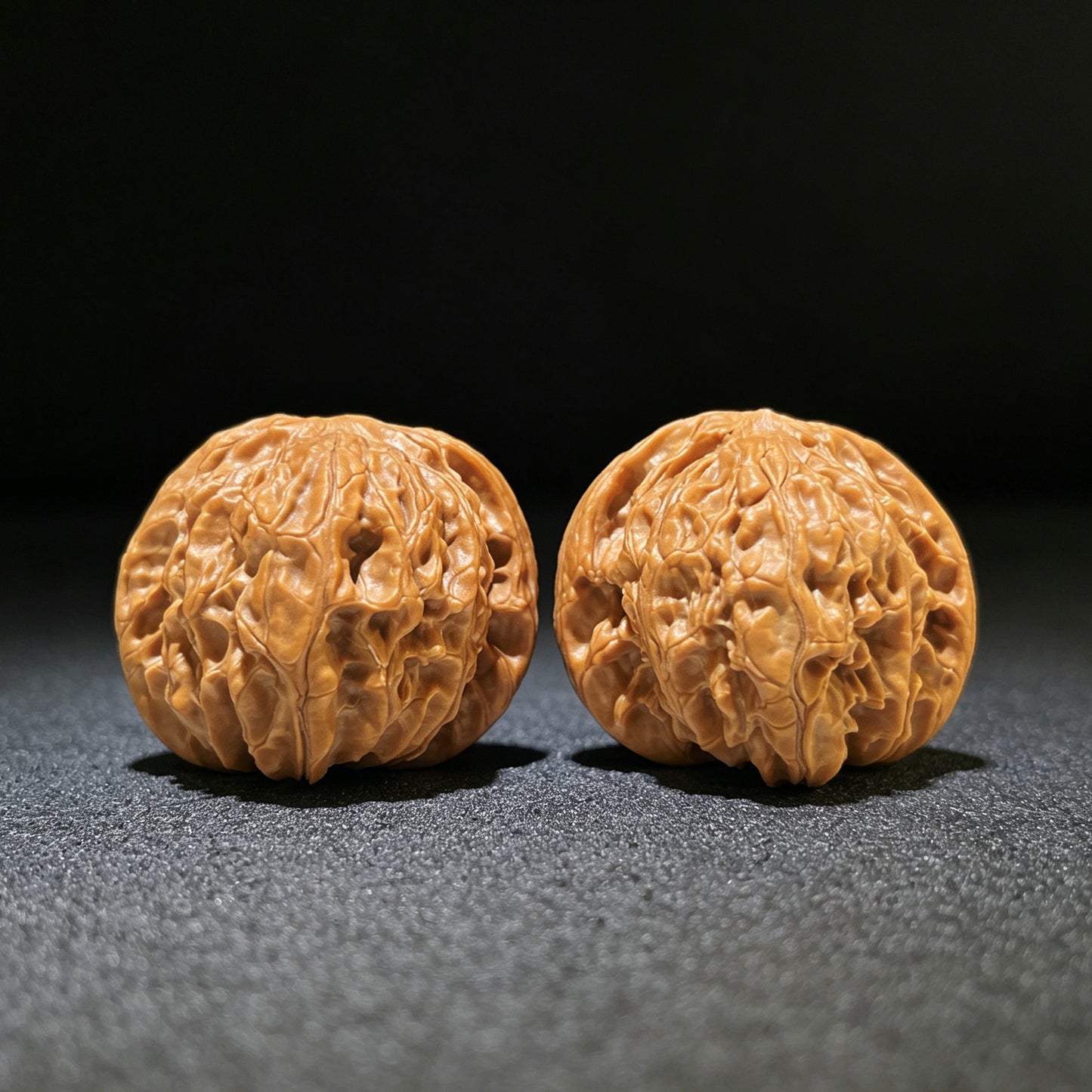 "Millstone" Mopan Wenwan Walnuts (Pair) | 41.0mm x 40.0mm | Stock ID: MP-1112
