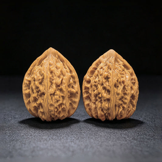 "King Tigerhead" Hutouwang Low-Profile Wenwan Walnuts Pair | 42.0mm x 39.0mm | HTW-1501C