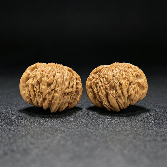 "Huakun Dragon" Huakunlong Low-Profile Wenwan Walnuts Pair | 50.0mm x 50.0mm | HKL-1504C
