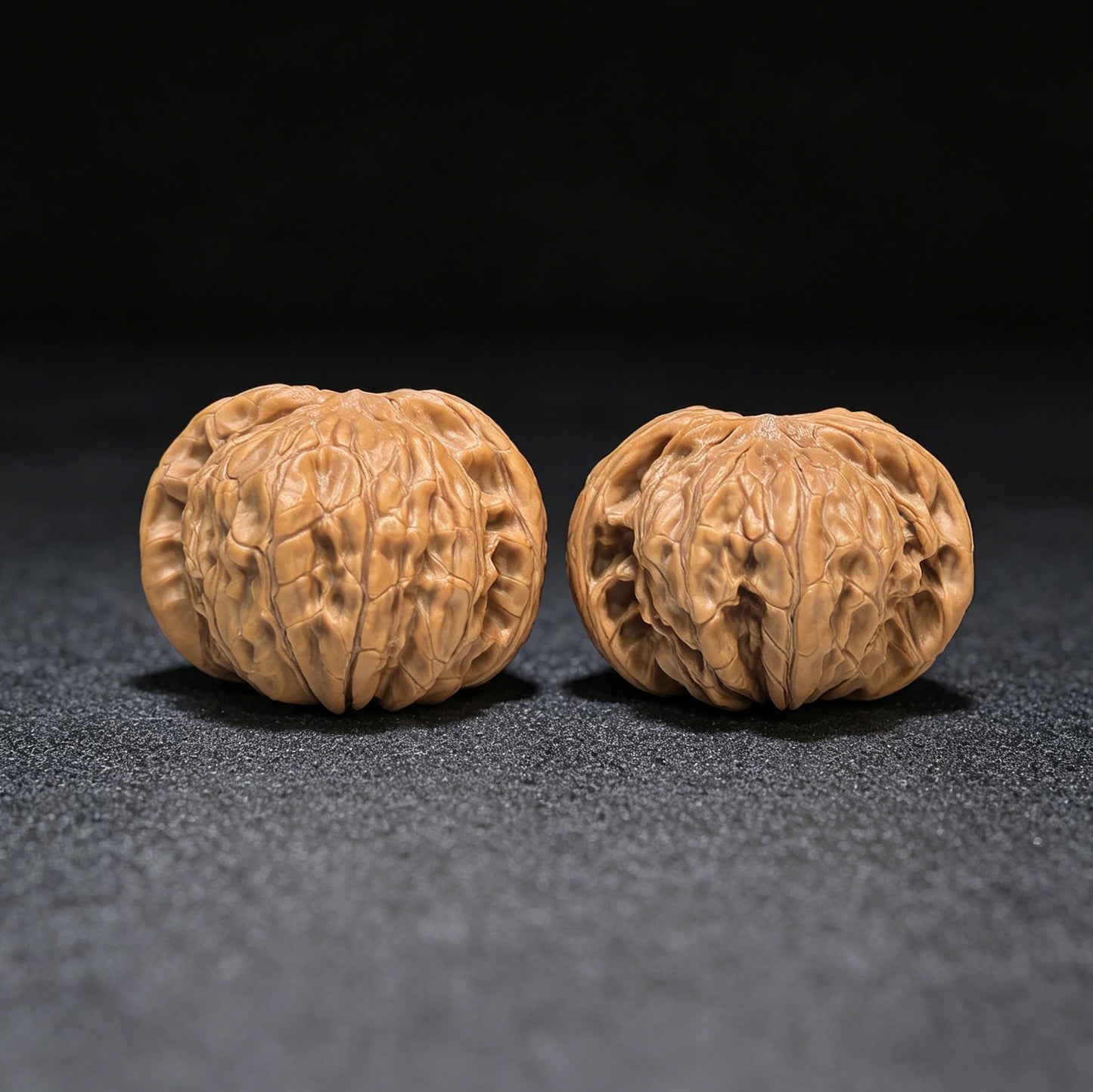 "Classic Millstone" Zheng Mopan Low-Profile Wenwan Walnuts Pair | 42.0mm x 38.0mm | MP-1506C