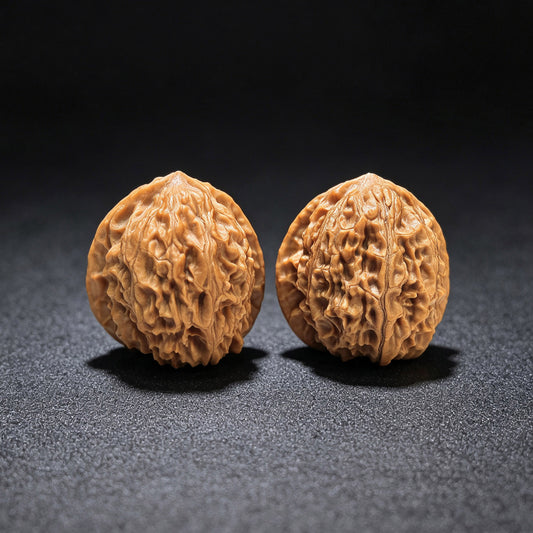 "Mini Phoenix Tail" Xiuzhen Fengwei XZFW-1601 Low-Profile Pocket Wenwan Walnuts Pair | 32.0mm x 31.0mm | XZFW-1601