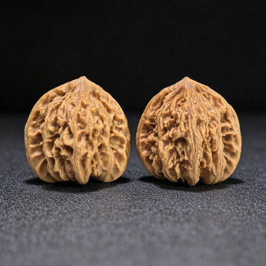 "Peach Heart" Xiayunling Wenwan Walnuts Pair | 41.0mm x 38.0mm | XYL-1406
