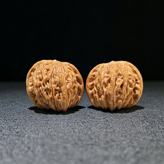 „Wilder Mühlstein“ Ye Mopan Wenwan Walnüsse (Paar) | 35,0 mm x 32,0 mm | Artikelnummer: MP-1114