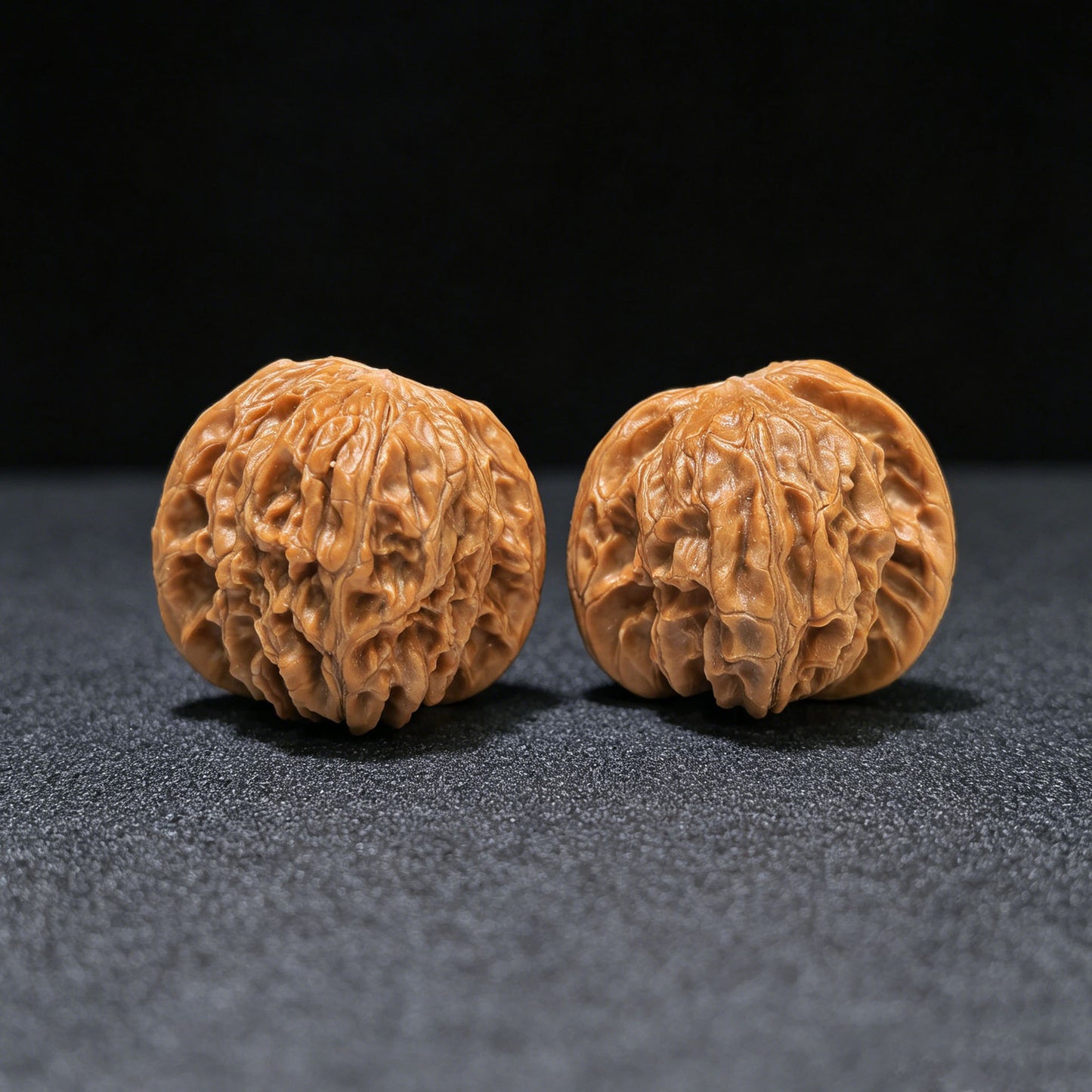 "Butterfly Millstone" Hudie Mopan MP-1403 Low-Profile Wenwan Walnuts Pair | 38.0mm x 38.0mm | MP-1403