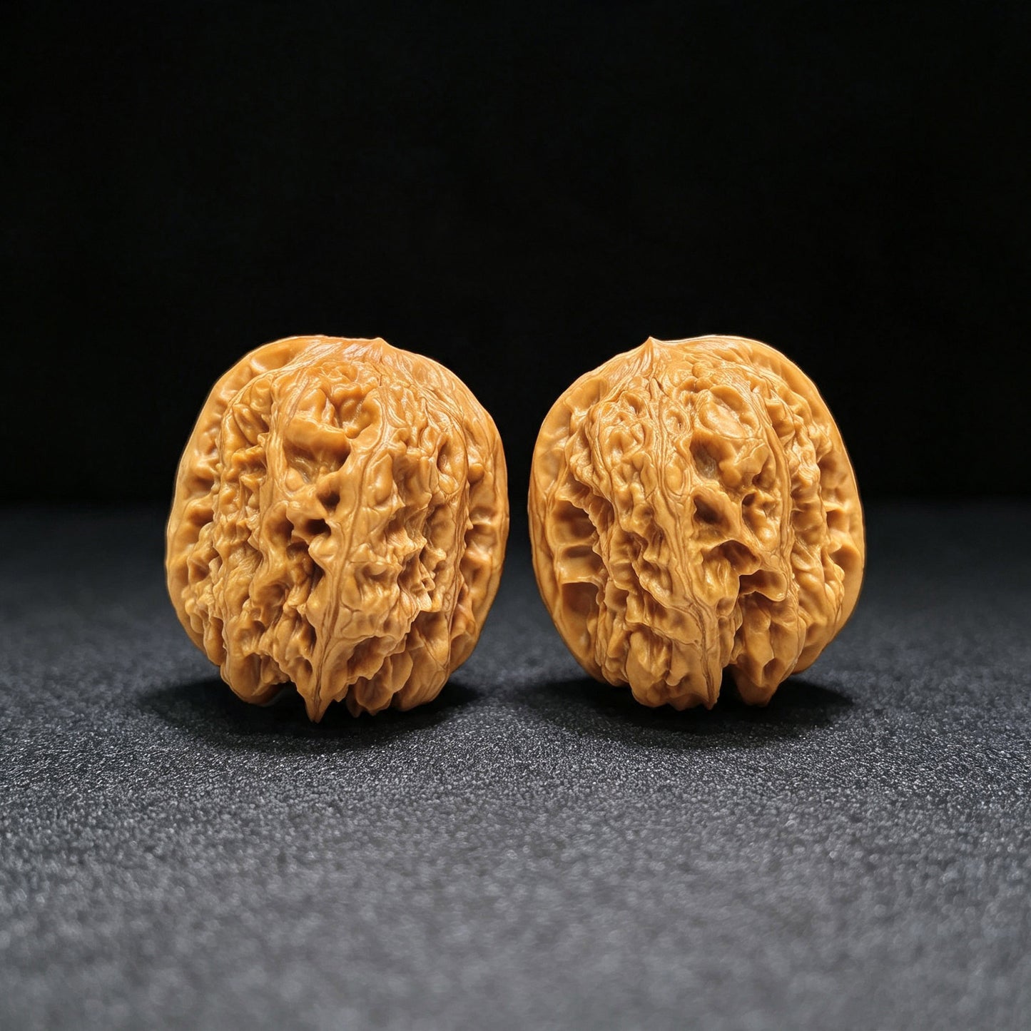 "North China General's Shoulder" Huabei Jiangjunbang Low-Profile Wenwan Walnuts Pair | 37.0mm x 40.0mm | HBJJB-1501C