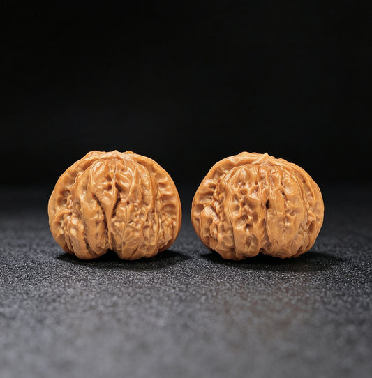 "Toad Head" Hamatou HMT-17H9 Low-Profile Wenwan Walnuts Pair | 40.0mm x 40.0mm | HMT-17H9