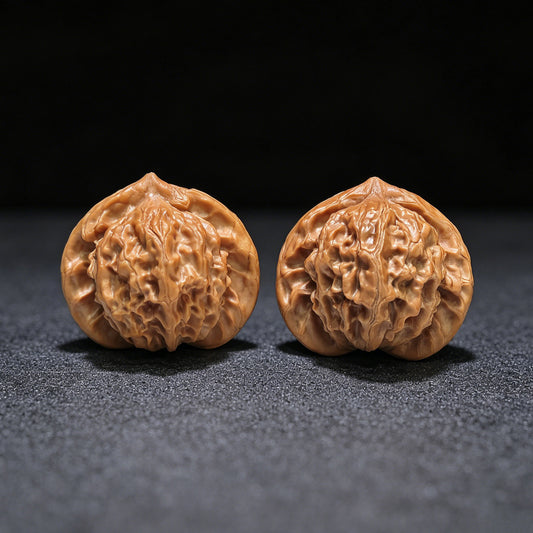 "Tutu" Tutu Low-Profile Wenwan Walnuts Pair | 41.0mm x 39.0mm | TT-1552C