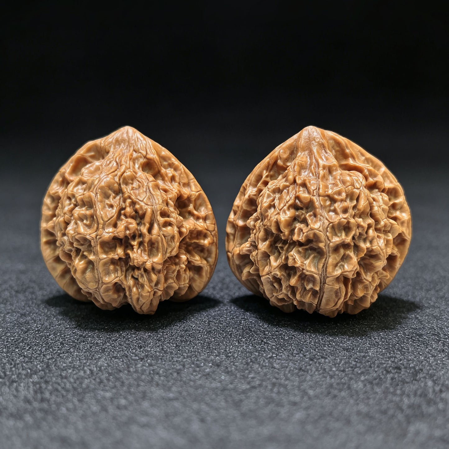 "Large Official Hat Peach Heart Concave Base" Daguanmao Taoxin Aodi Wenwan Walnuts Pair | 50.0mm x 43.0mm | ADDGM-1101