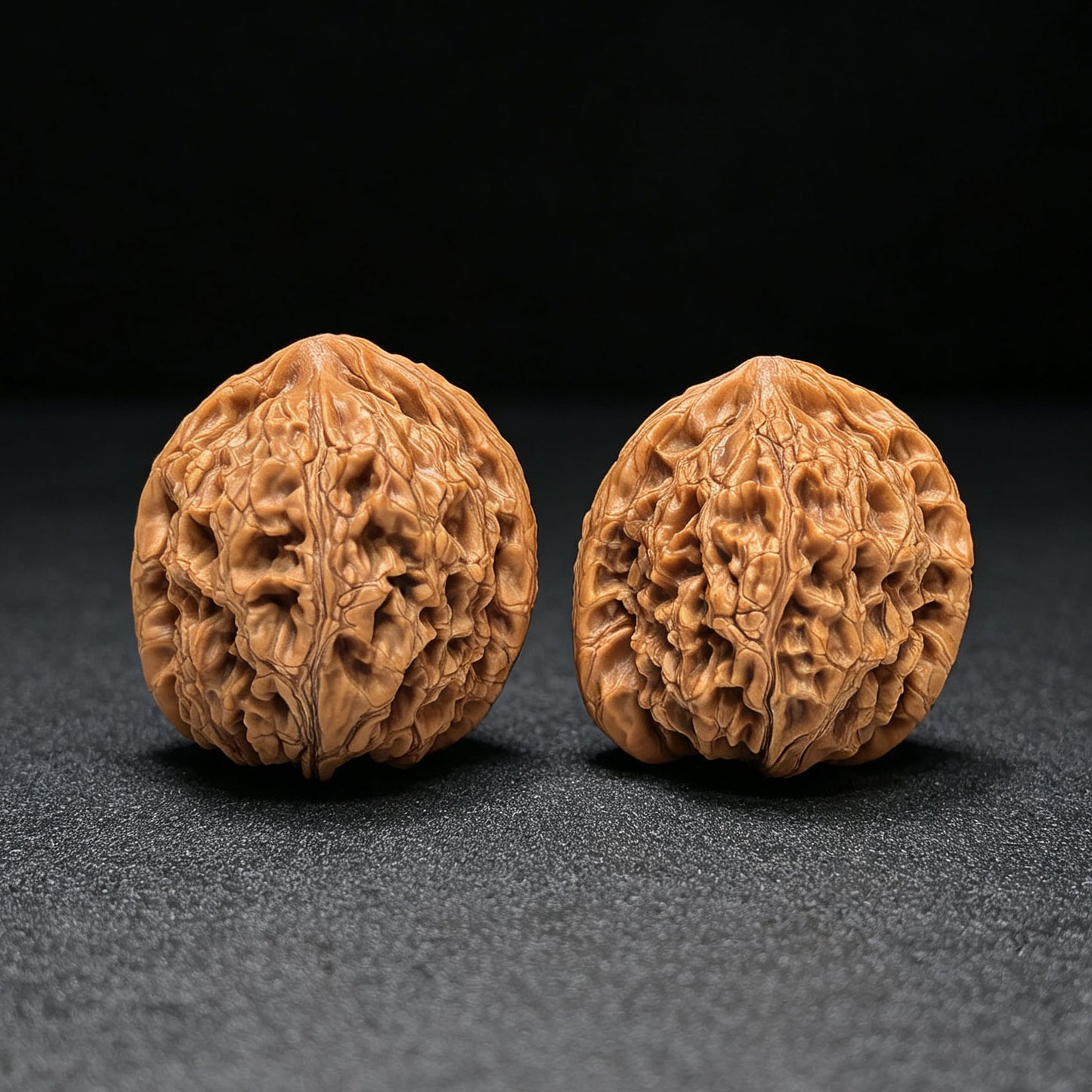 "Water Dragon Texture" Shuilongwen SLW-1501C Low-Profile Wenwan Walnuts Pair | 40.0mm x 41.0mm | SLW-1501C