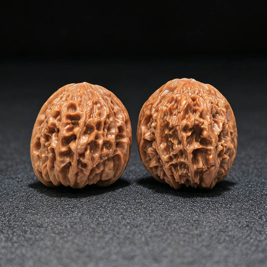 Ye Niu (Wild Bison) Scholar Walnuts Pair | 38.0mm x 39.0mm | Stock ID: YN-1405