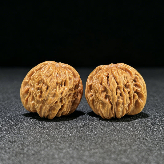 Sizuolou Lion Head (Si Zuo Lou) Scholar Walnuts Pair | 39.0mm x 39.0mm | Stock ID: SZL-1001