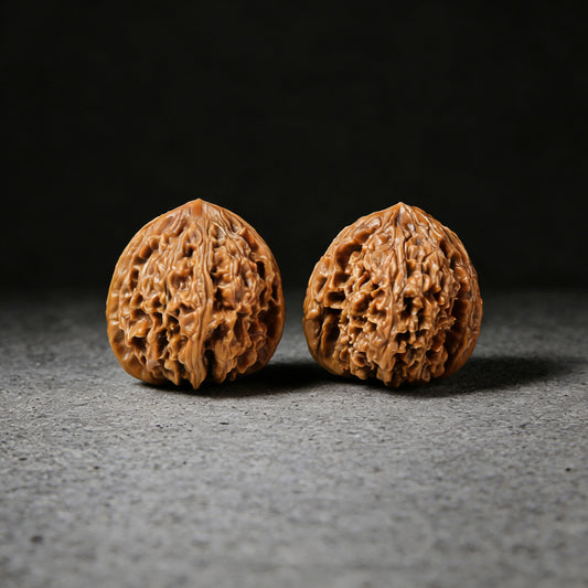 The "Old Tree Red Skin" Nan Jiang Shi Pair | 35.0mm x 35.0mm | NJS-503