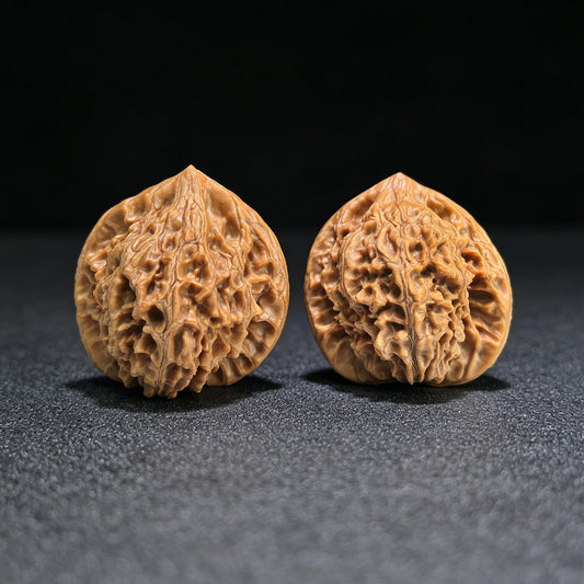 "Peach Heart Xiayun Ridge" Taoxin Xiayunling XYL-1405 Low-Profile Wenwan Walnuts Pair | 39.0mm x 37.0mm | XYL-1405