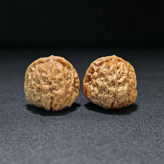 "Little Pumpkin Mound" Xiao Nanguadun Low-Profile Wenwan Walnuts Pair | 36.0mm x 38.0mm | NGD-1105