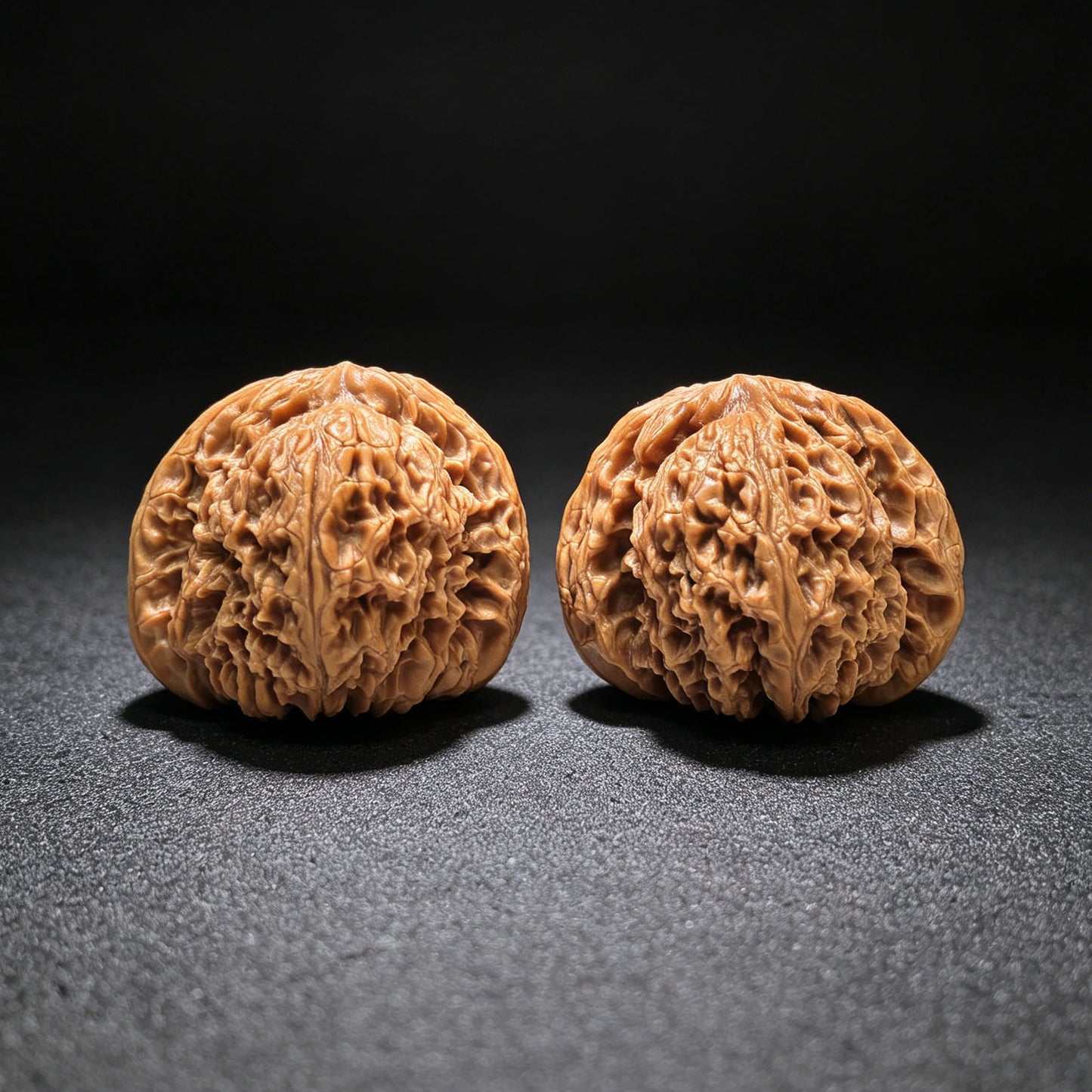 "Concave Base Nanjiangshi" Nanjiangshi Aodi Wenwan Walnuts (Pair) | 49.0mm x 45.0mm | Stock ID: NJS-1551C