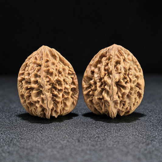 "Reichtumsmaus" Zhaocaishu Wenwan Walnüsse (Paar) | 44.0mm x 41.0mm | Artikelnummer: ZCS-1403