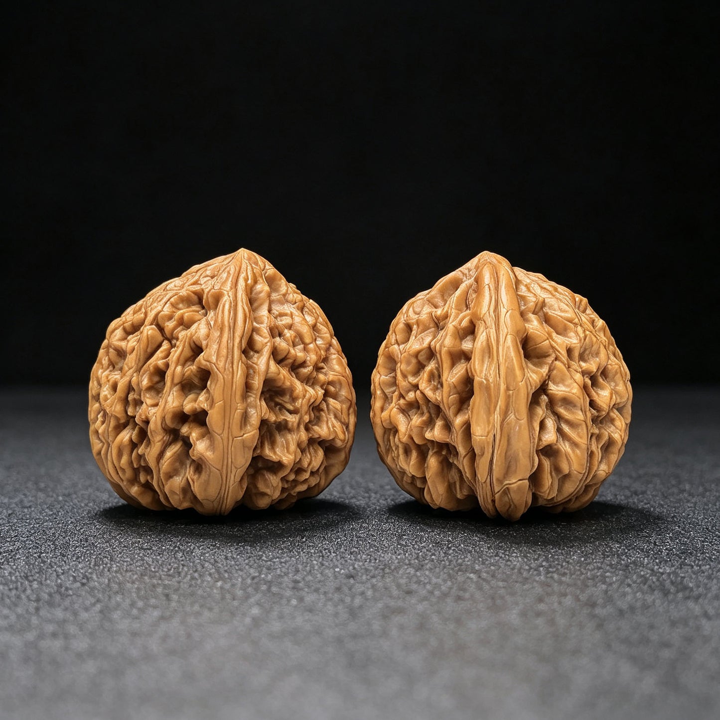 "Jixian Tiger Head King" Jixian Hutouwang JSHTW-SY1F1 Low-Profile Wenwan Walnuts Pair | 43.0mm x 45.0mm | JSHTW-SY1F1