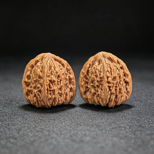 "Nanjiangshi Lionhead" Nanjiangshi NJS-SY1A5 Low-Profile Wenwan Walnuts Pair | 40.0mm x 41.0mm | NJS-SY1A5