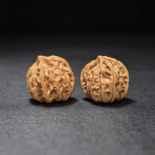 "Taschen-Kaiser-Jadesiegel-Geier" Yuxi Zuoshandiao Spezielle Taschenmutation Wenwan Walnüsse Paar | 31,0 mm x 32,0 mm | YSZSD-C231E