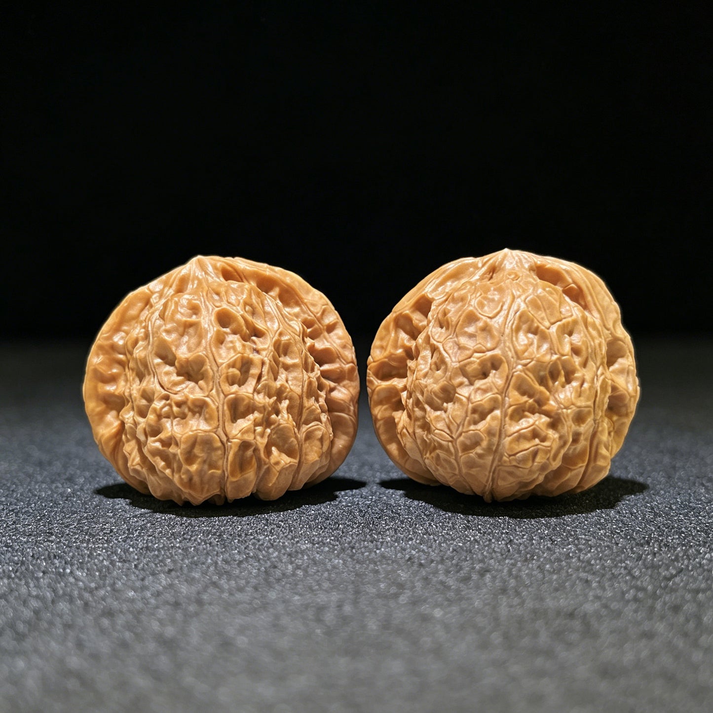 "Pumpkin Dun" Nanguadun NGD-1109 Low-Profile Wenwan Walnuts Pair | 41.0mm x 43.0mm | NGD-1109