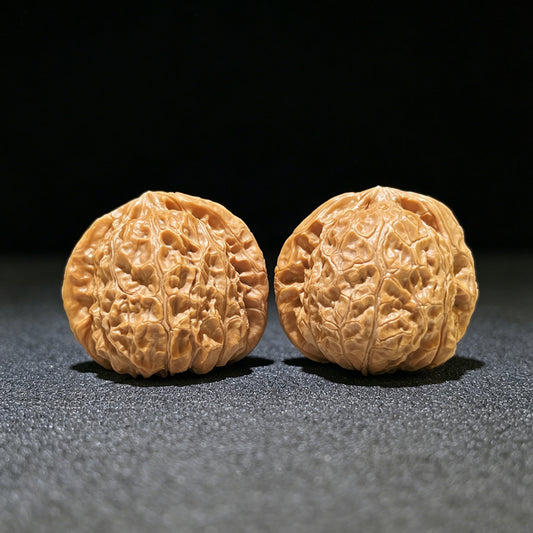 "Pumpkin Dun" Nanguadun NGD-1109 Low-Profile Wenwan Walnuts Pair | 41.0mm x 43.0mm | NGD-1109