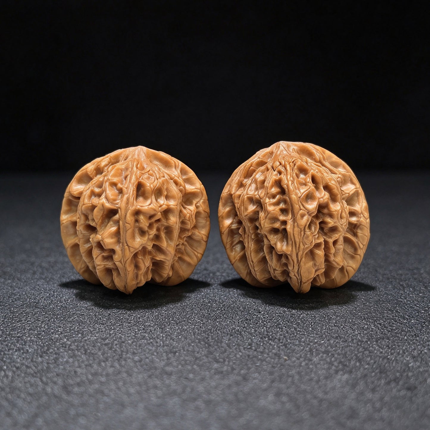 "Nuwa Stone" Nüwashi NWS-1601 Low-Profile Wenwan Walnuts Pair | 35.0mm x 34.0mm | NWS-1601