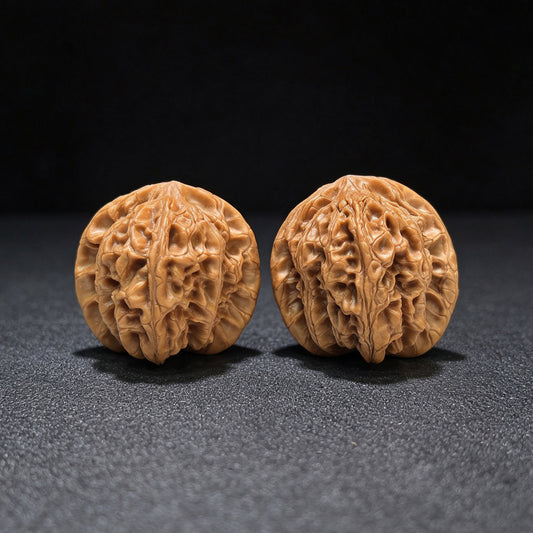 "Nuwa Stone" Nüwashi NWS-1601 Low-Profile Wenwan Walnuts Pair | 35.0mm x 34.0mm | NWS-1601
