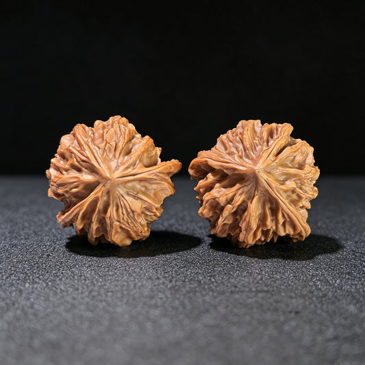 The "Qishan" Trident Three-Ridge Pair | 34.0mm x 34.0mm | QSSN-1202E