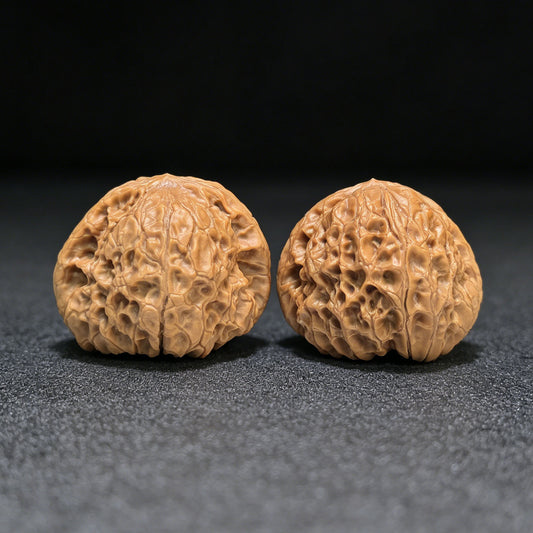 "Triangle Grand Reunion" Sanjiao Da Tuan Yuan Wenwan Walnuts (Pair) | 45.0mm x 42.0mm | Stock ID: TY-1503C