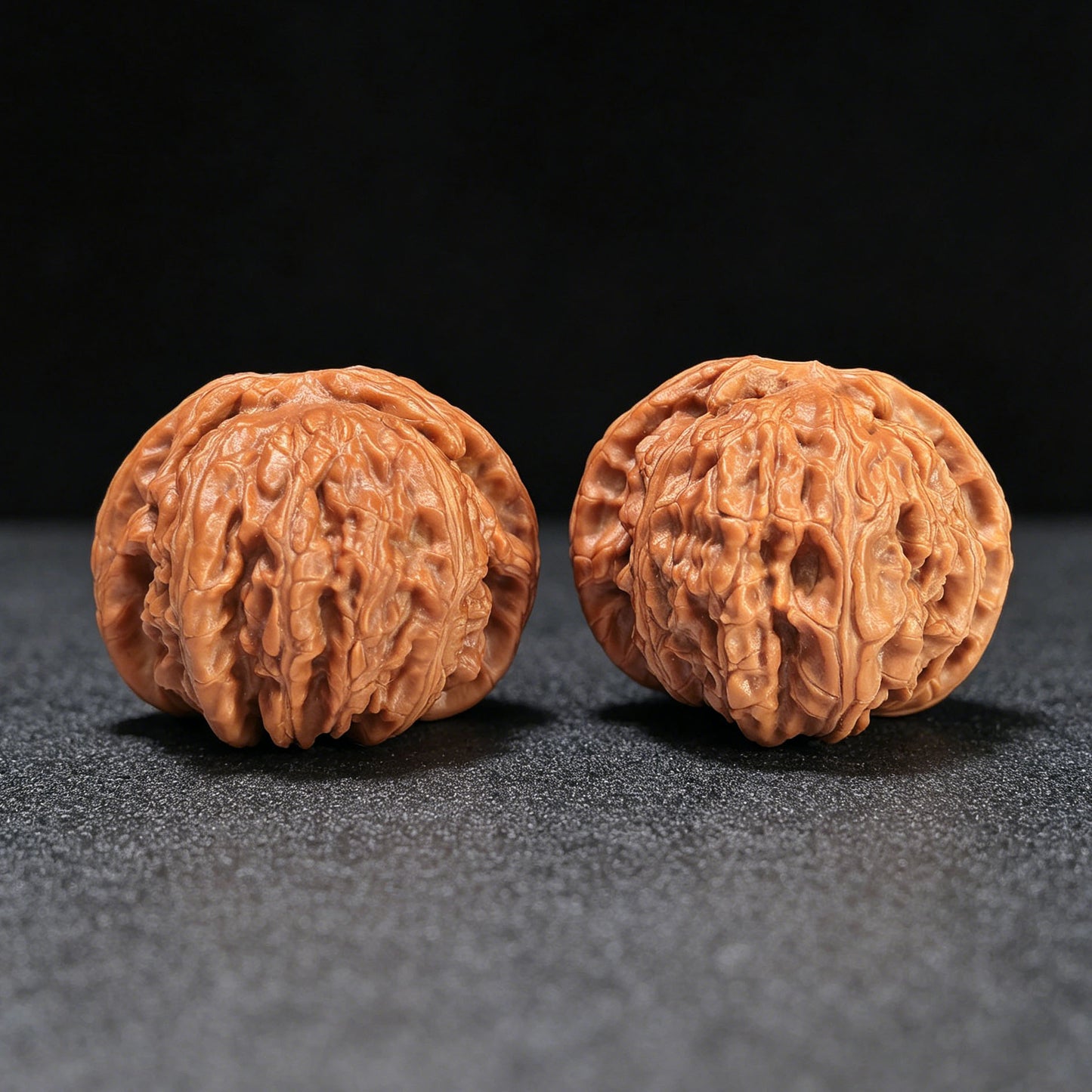 Low-Apex White Lion Head (Men Jian Bai Shi Zi) Scholar Walnuts Pair | Premium Select 45.0mm x 46.0mm | Classic Deep-Belly Format | Stock ID: BSJ-1303C