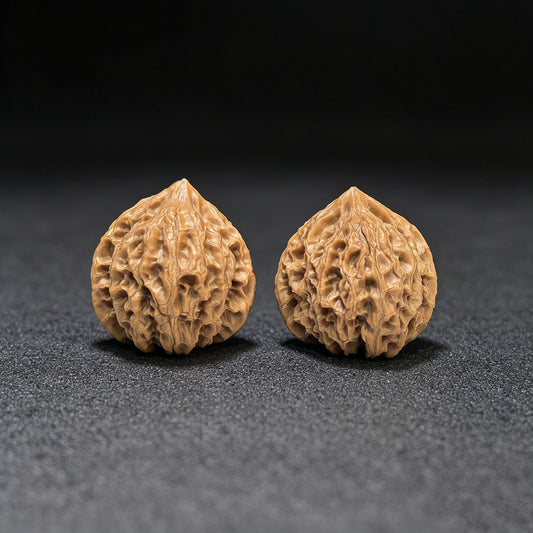 "Moon-Gazing Pocket Spinner" Wangyue Shounian Wenwan Walnüsse Paar | 31.0mm x 30.0mm | WY-01SY