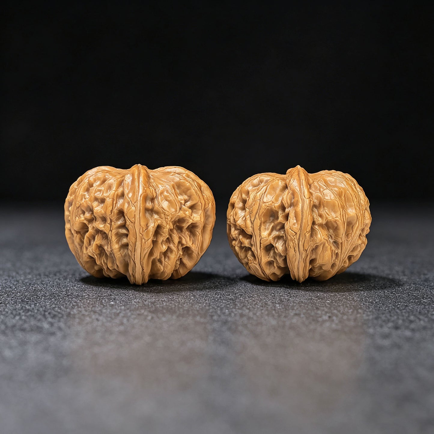 "Gold Ingot" (Yuan Bao) Scholar Walnuts Pair | 38.0mm x 42.0mm | Deep-Belly Low-Profile Stance | Stock ID: YB-SY1C8