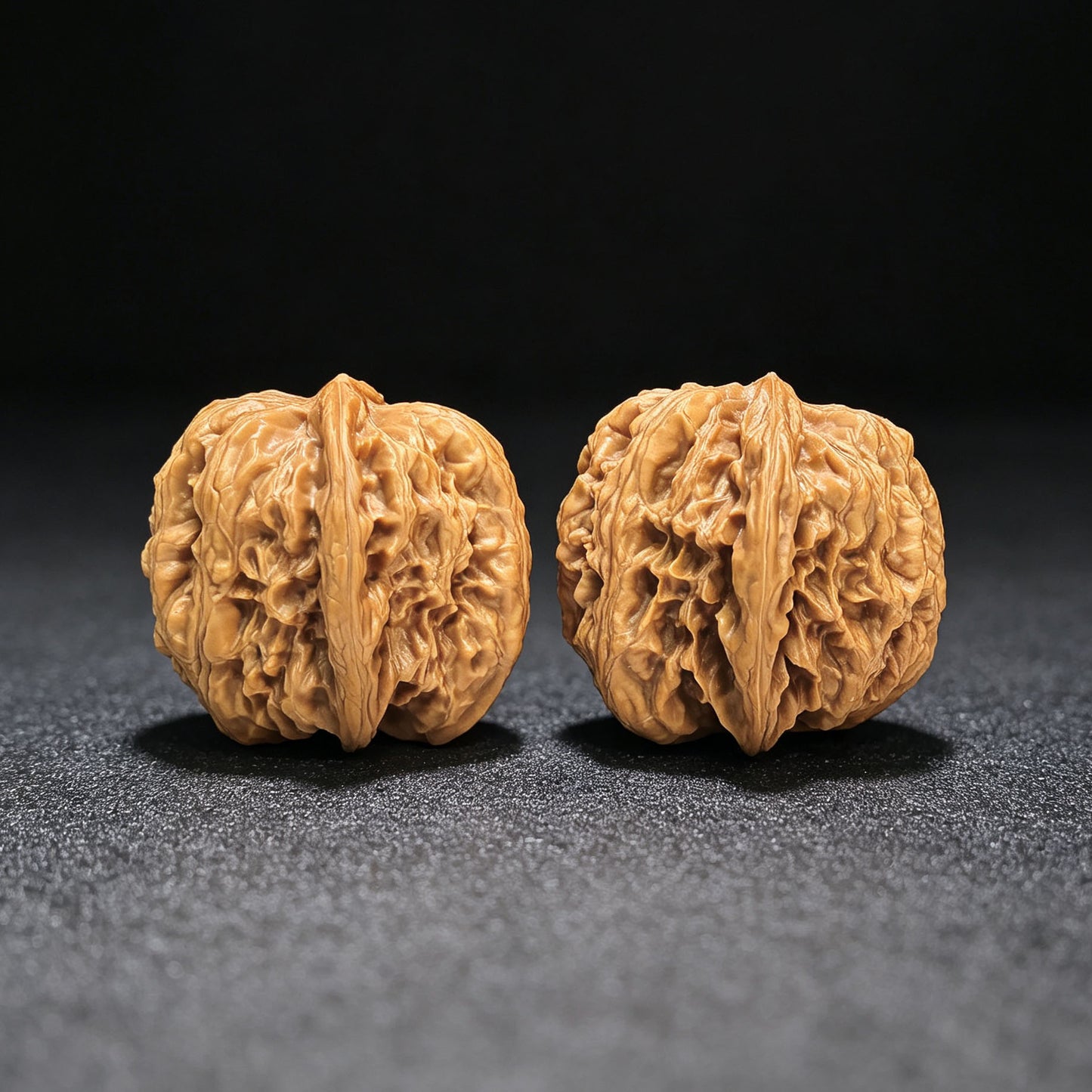 "Pinggu Square / Block" Pinggu Fangkuai PGFK-1502C Low-Profile Wenwan Walnuts Pair | 33.0mm x 39.0mm | PGFK-1502C