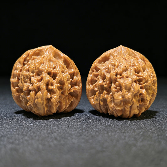 "Official Hat" Guanmao Classic Heritage Low-Profile Wenwan Walnuts Pair | 47.0mm x 44.0mm | GM-1108
