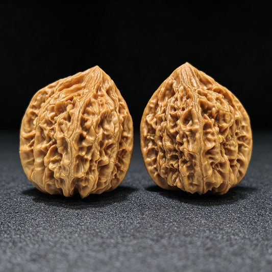 "Beijing Rooster Heart" Beijing Jixin Wenwan Walnüsse (Paar) | 42,0 mm x 42,0 mm | Artikelnummer: BJJX-1105