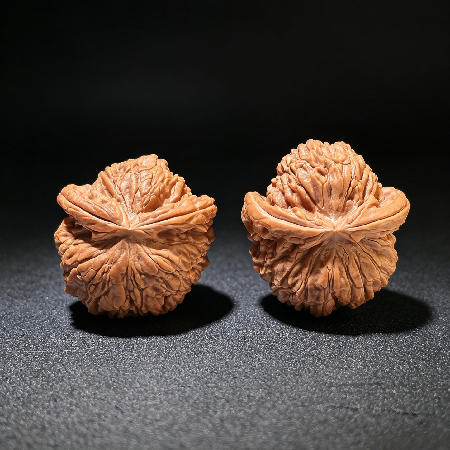 The Rare "Flying Snake" Lion Head (Fei She) Matched Pair | 34.0mm x 37.0mm | FSST-1201E