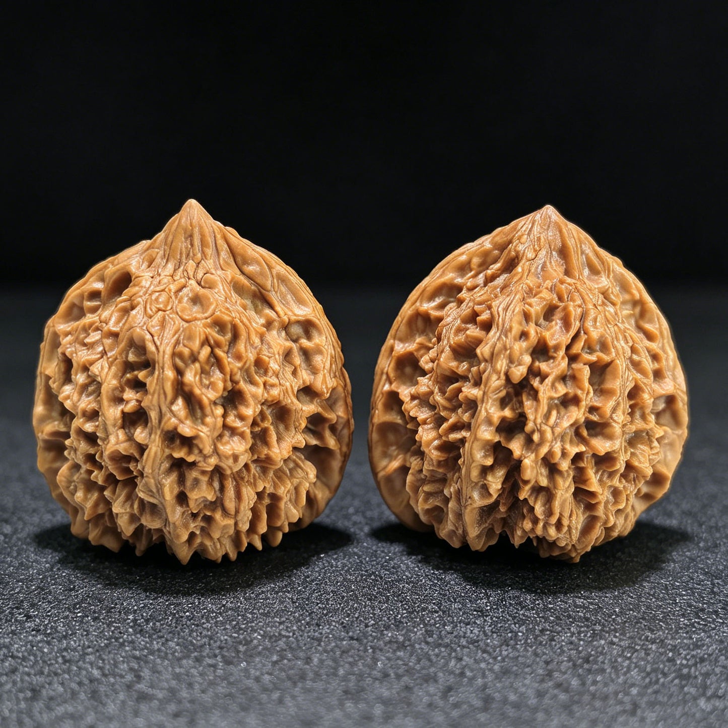 "Concave Base Peach Heart Starry Sky" Taoxin Aodi Mantianxing MTX-1406 Low-Profile Wenwan Walnuts Pair | 41.0mm x 41.0mm | MTX-1406