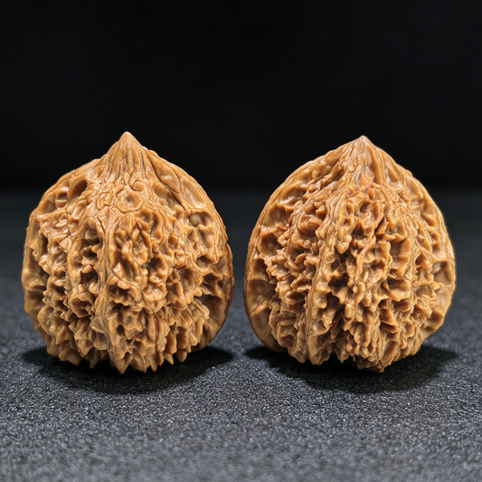 "Concave Base Peach Heart Starry Sky" Taoxin Aodi Mantianxing MTX-1406 Low-Profile Wenwan Walnuts Pair | 41.0mm x 41.0mm | MTX-1406