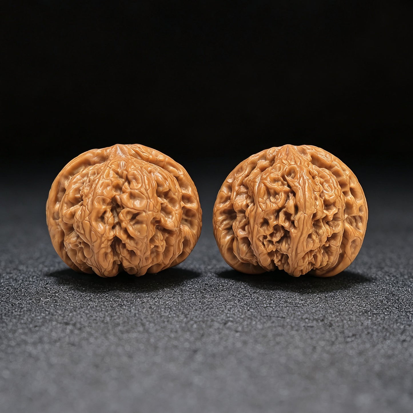 "Thick Ridge" Cujin Wenwan Walnuts Pair | 44.0mm x 44.0mm | CJ-101SY