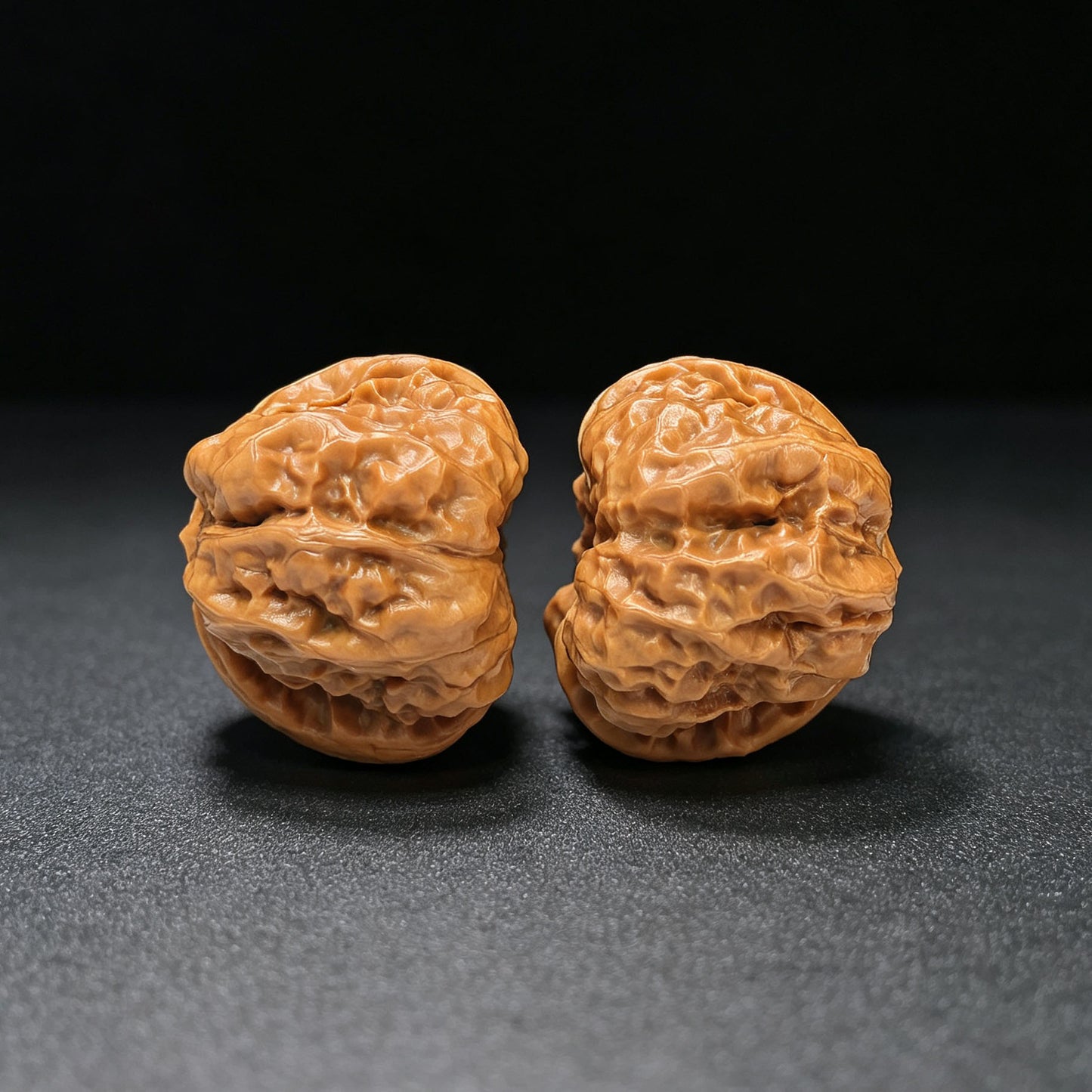 "Triangular Crystal Frog" Sanjiao Shuijingwa HMT-1502C Low-Profile Wenwan Walnuts Pair | 40.0mm x 41.0mm | HMT-1502C