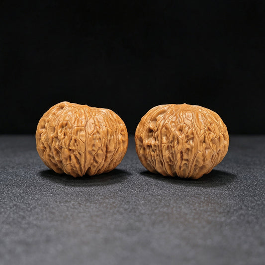 "Iron Hammer Sister" Tiechui Maimai TCMM-SY1C4 Low-Profile Wenwan Walnuts Pair | 41.0mm x 40.0mm | TCMM-SY1C4