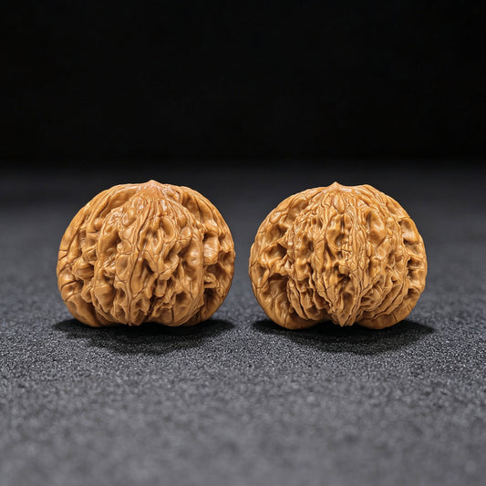 "Liger" Shihushou Low-Profile Wenwan Walnuts Pair | 49.0mm x 45.0mm | SFS-1501C