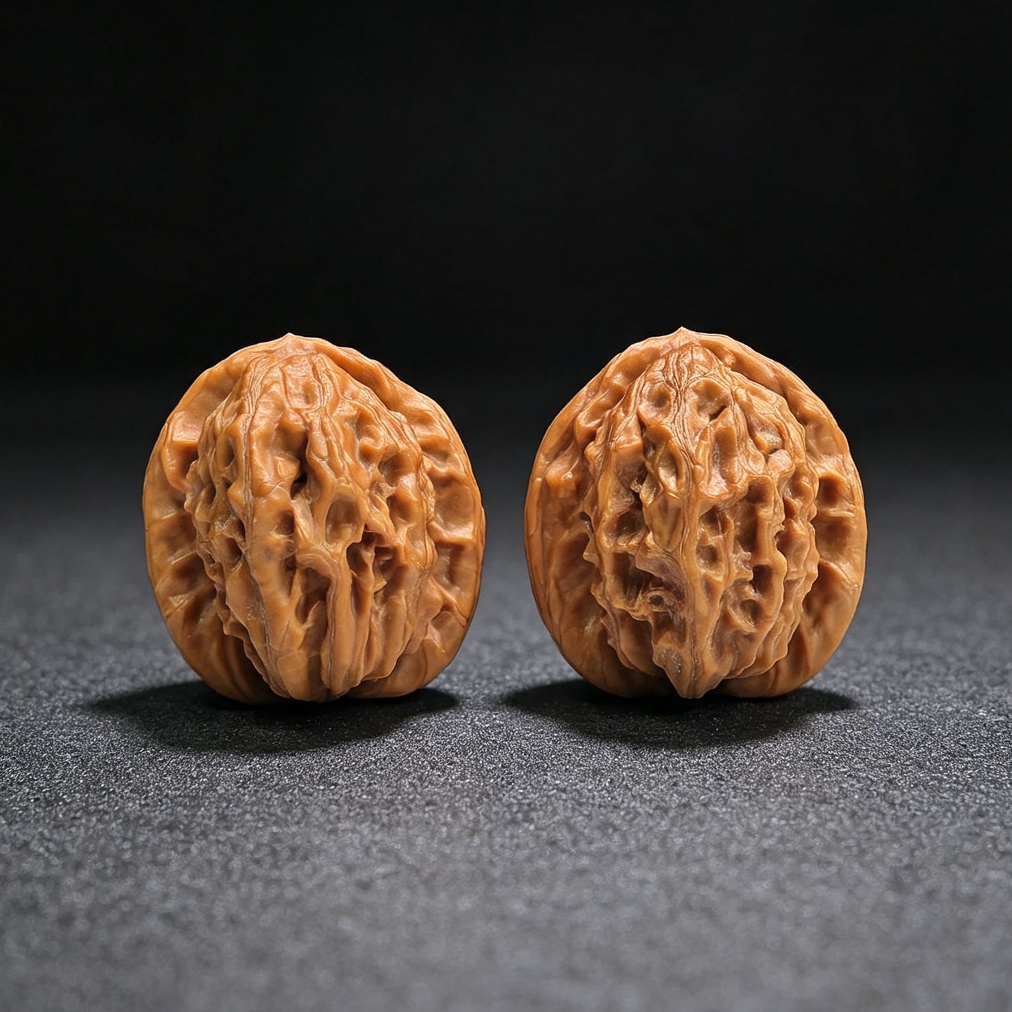 "Big Red Robe" Dahongpao DHP-17D7 Low-Profile Wenwan Walnuts Pair | 39.0mm x 39.0mm | DHP-17D7