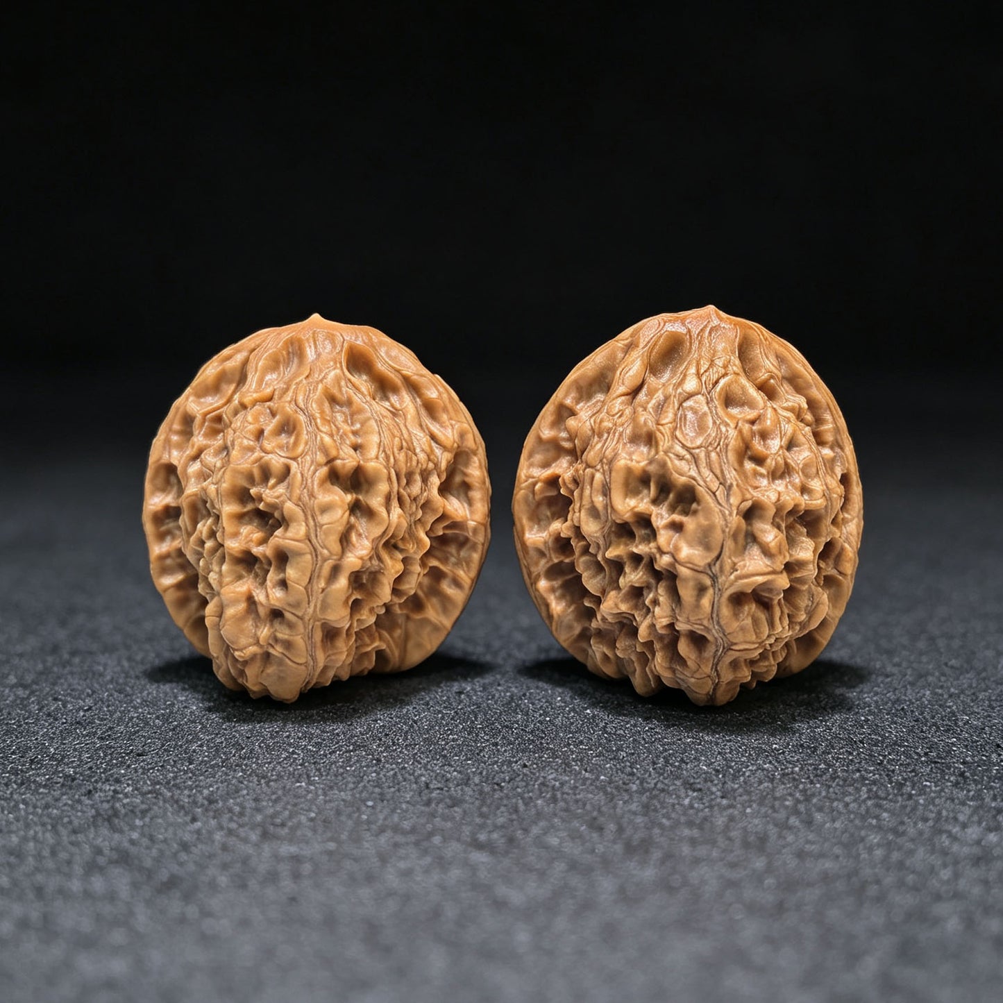 "Golden Kylin" Jinqilin Wenwan Walnuts (Pair) | 34.0mm x 35.0mm | Stock ID: JQL-1402