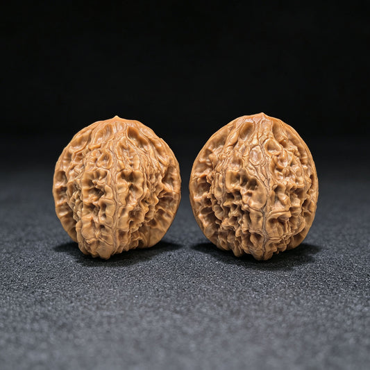"Goldener Kylin" Jinqilin Wenwan Walnüsse (Paar) | 34.0mm x 35.0mm | Artikelnummer: JQL-1402