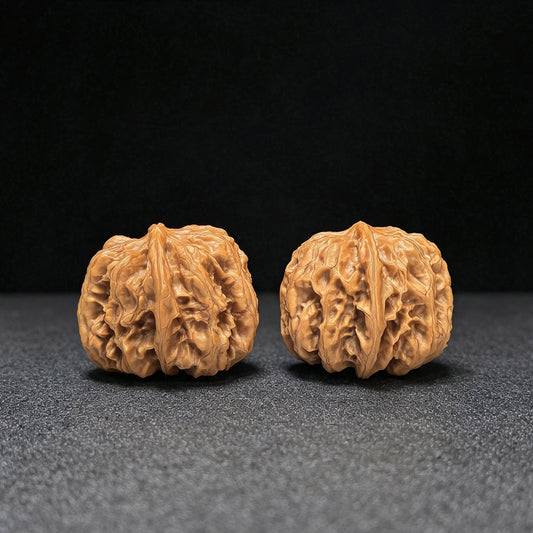 "Pinggu Square" Pinggu Fangkuai PGFK-1501C Low-Profile Wenwan Walnuts Pair | 31.0mm x 40.0mm | PGFK-1501C