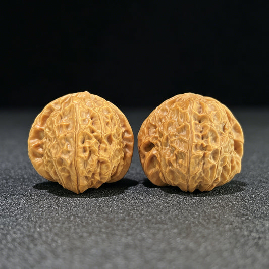 "Pumpkin Block" Nanguadun Wenwan Walnuts Pair | 43.0mm x 45.0mm | NGD-1003