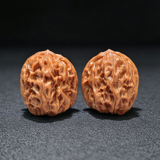 "Golf Ball" Gaoerfu Low-Profile Wenwan Walnuts Pair | 34.0mm x 37.0mm | GEF-1101