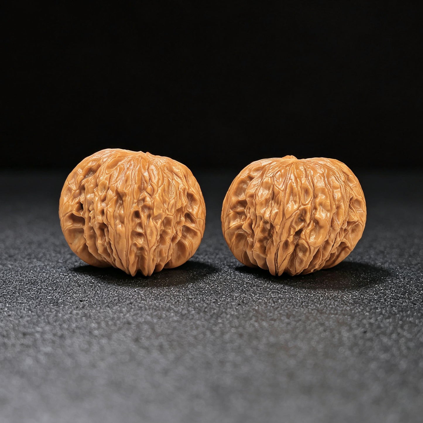 "Millstone" Mopan MB-17F4 Low-Profile Wenwan Walnuts Pair | 40.0mm x 37.0mm | MB-17F4
